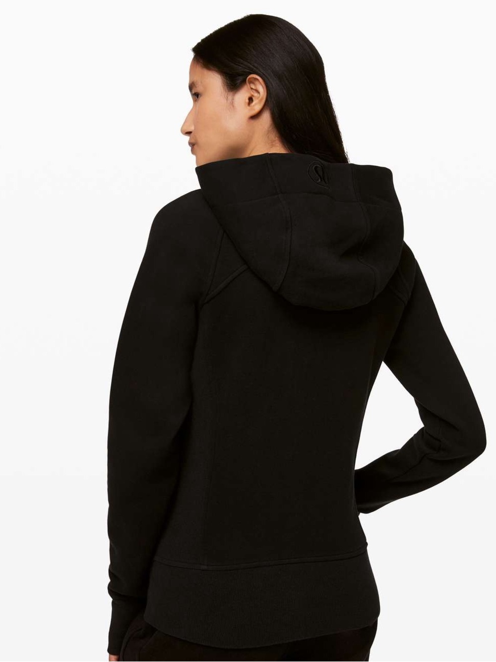 Lululemon Scuba Hoodie Light Cotton Fleece in Black Size 6 Activewear Zip Up - Picture 2 of 11